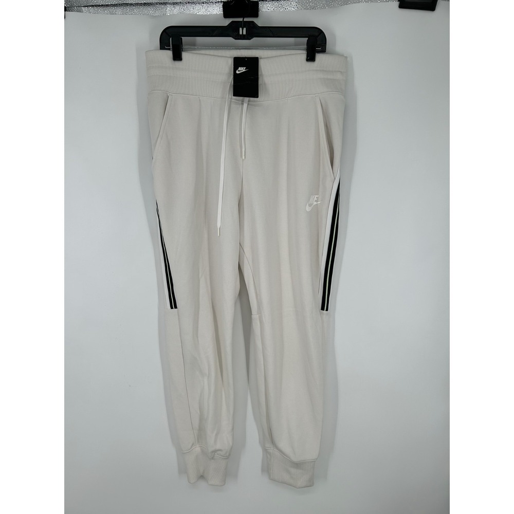 Nike Sportswear Joggers Womens XL Cream Polyknit Cuff Sweatpants AR4403-030